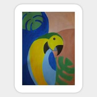 Abstract Macaw Parrot Sticker